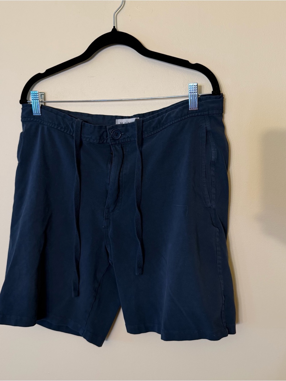 Blue Shorts Men’s Large Cotton Spandex Soft Pockets